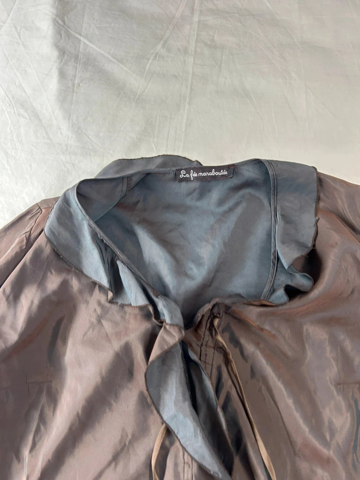 Vintage Brown Viscose Magic Fairy Long-Sleeve Blouse – photo 5